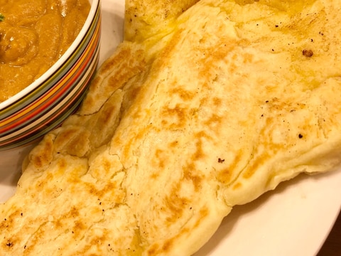 HM使用&発酵なし!フライパンで作るナン